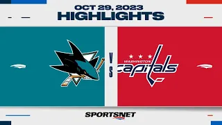 NHL Highlights | Sharks vs. Capitals - October 29, 2023