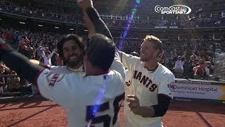 Angel Pagan delivers a walk-off inside-the-park homer