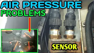 AIR BRAKE SYSTEM TROUBLESHOOTING ON VOLVO TRUCK FM 370 - BRAKE PRESSURE SENSOR PROBLEMS