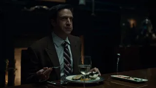 Hannibal and Chilton have dinner and discuss Will