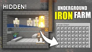 Minecraft EASY Underground IRON FARM Hidden | Minecraft Tutorial 1.19