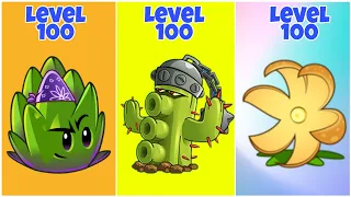 PVZ2 Bighead Gargantuar level 10 vs All Plants level 1 vs level 10 vs level 100 | PVZ2 MK