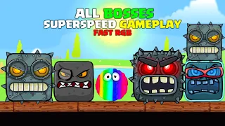 Red Ball 4 - Fast RGB Birberry Ball - 5x to 2x - All Bosses Gameplay Volume 1,2,3,4,5