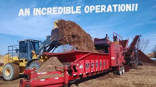 Making Mulch From Start To Finish And Concrete Recycling!
