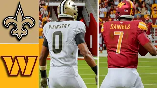 Jayden Daniels & Kool-Aid McKinstry l Saints vs Commanders l (Madden 25 Rosters) l PS5 Simulation