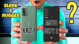 Nokia XR21 (VS) Motorola Defy 2 - Very sleek Rugged phones.