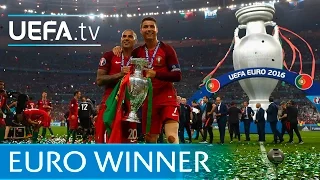 Cristiano Ronaldo celebrates Portugal's EURO glory