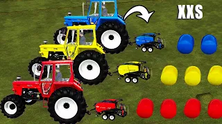 LAND OF MINI! ULTRA SMALL WRAPPER vs BIG TRACTORS! COLORFUL HOBBY FARM! |Farming Simulator 19