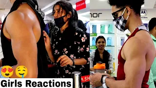 WHEN BODYBUILDER ENTER A MALL - Amazing Girls Reactions 😍🔥 | Part - 5 | Fitness Master Deepak