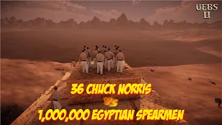 CHUCK NORRIS vs EGYPTIAN SPEARMEN [Requested by Subscriber] | Ultimate Epic Battle Simulator 2
