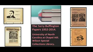 The Terry Buffington Papers 1952-2014 Digital Collection Univ of North Carolina Chapel Hill