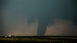 Stuck in mud next to huge tornado - Holly, CO June 23, 2023