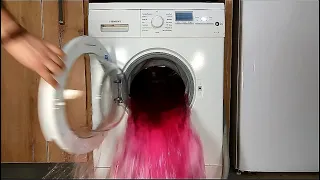 Experiment - Red Waterfall - from a Washing Machine