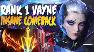 Rank 1 Vayne | Greatest Comeback in Challenger Vayne 1v9