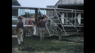 [4k, 50fps, colorized] (1908) First Airplane Flight filmed: The Wright Military Flyer