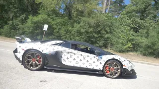 Louis Vuitton Wrap Lamborghini Aventador SVJ With Loud Exhaust