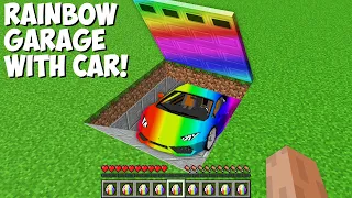 I found RAINBOW GARAGE WITH SUPER CAR UNDERGROUND in Minecraft ! NEW SUPER CAR !