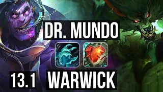 MUNDO vs WARWICK (TOP) | 400+ games, 4/2/7 | EUW Diamond | 13.1