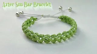 How to Make Aztec Sun Bar Bracelet | Macrame Bracelet Tutorial