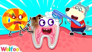 Don't Eat Candy, Lucy! Brush Your Teeth Now - Wolfoo Learns Healthy Habits for Kids #Shorts