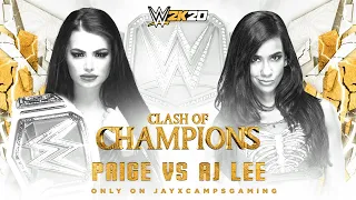 WWE 2K20 - Clash of Champions - Paige vs AJ Lee - Raw Women's Championship Match