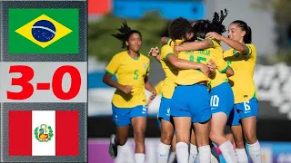 Brazil vs Peru Highlights | CONMEBOL Feminino SUB-17 2024 Final Group | 3.16.2024