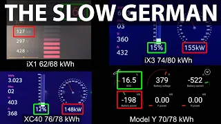 BMW iX1, iX3, Volvo and Tesla charging test