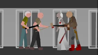 The Twins Vs Granny And Grandpa(Granny 3) (Sticknodes Animation)