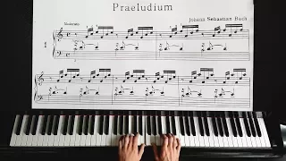 Bach - Prelude in C Major ( Piano Tutorial )