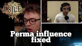 Perma influence fixed | Daily Path of Exile Highlights