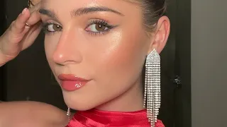 Christmas makeup look ASMR