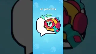 All Pins Otis In Brawl Stars #brawlstars #otis #animation