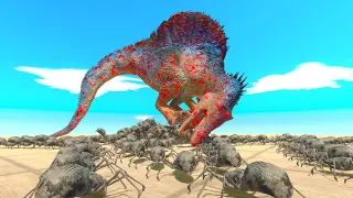 Dinosaurs And The Invasion Of The Giant Spider Army - Animal Revolt Battle Simulator
