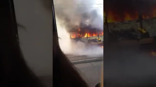 В Красноярске сгорел ещё один трамвай. Есть пострадавшие