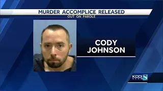 Accomplice in Iowa man's murder released from prison