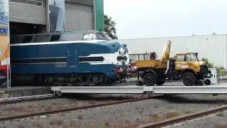 Manœuvres ferroviaires à la Cité du Train de Mulhouse. Rangierarbeiten.