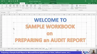 MS Excel   Preparing a Sample Audit Report