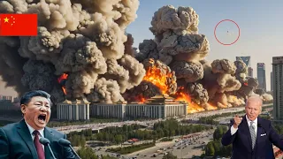 BEJING CHINA DESTROYED! China is involved in a war with the US because it helps Iran