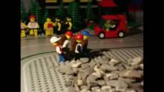 LEGO train graffiti gang