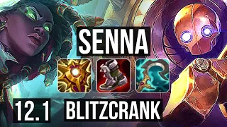 SENNA & Aphelios vs BLITZCRANK & Caitlyn (SUP) | 4/0/9, 2.3M mastery | KR Diamond | 12.1