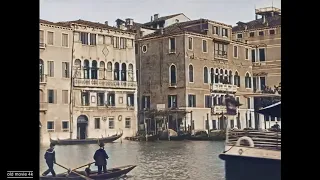 Panorama of the Grand Canal, Venice 1896 ✅ [Upscale 4к 50FPS]Colorized