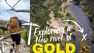 Gold Prospecting a new river! Hiked in and I found my self a new spot!