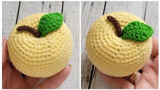 🍏ЯБЛОКО ВЯЗАНОЕ КРЮЧКОМ🍎crochet apple🍏gehäkelter Apfel