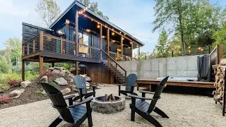 Gorgeous Container Home With Waterfall Feature Hot Tub And Hammock
