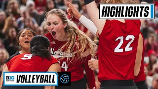 Nebraska at Ohio State | Highlights | Big Ten Volleyball  | Nov. 13, 20221