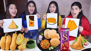 We Only Ate FOOD we could Draw and GUESS With @DingDongGirls | Drawing Competition | Draw and Eat