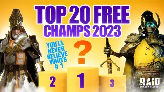 👑🔥TOP 20 best FREE champs 2023 | GET your FREE LEGGO + Raid Shadow Legends Promo code🔥
