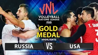 Russia vs USA  | Gold Medal Match | Highlights | Men's VNL 2019