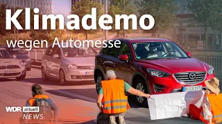 Klimaproteste wegen Automesse IAA in München: Aktivisten verlangen Verkehrswende | WDR aktuell
