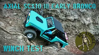 Winch Test - Tiny RC Stories - Axial SCX10 III Early Ford Bronco - Rock Crawling